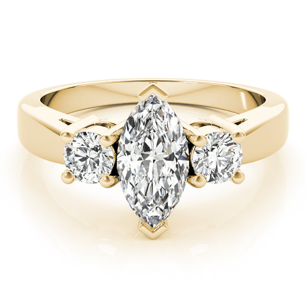 3-Stone Marquise Engagement Ring