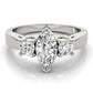 3-Stone Marquise Engagement Ring