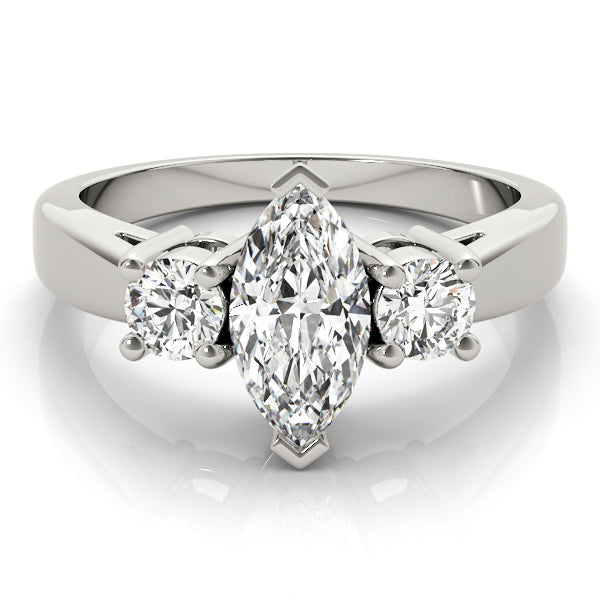 3-Stone Marquise Engagement Ring