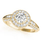 Vintage Inspired Milgrain Round Halo Engagement Ring