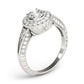 Vintage Inspired Milgrain Round Halo Engagement Ring