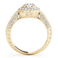Vintage Inspired Milgrain Round Halo Engagement Ring