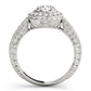 Vintage Inspired Milgrain Round Halo Engagement Ring
