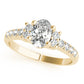 Single Row Oval Shape Color Ring