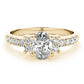 Single Row Oval Shape Color Ring