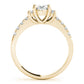Single Row Oval Shape Color Ring