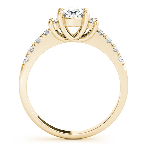Single Row Oval Shape Color Ring
