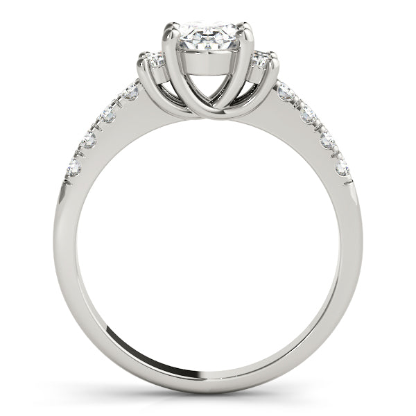 Single Row Oval Shape Color Ring