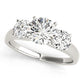 3-Stone Round Trellis Engagement Ring