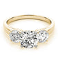 3-Stone Round Trellis Engagement Ring