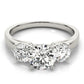 3-Stone Round Trellis Engagement Ring