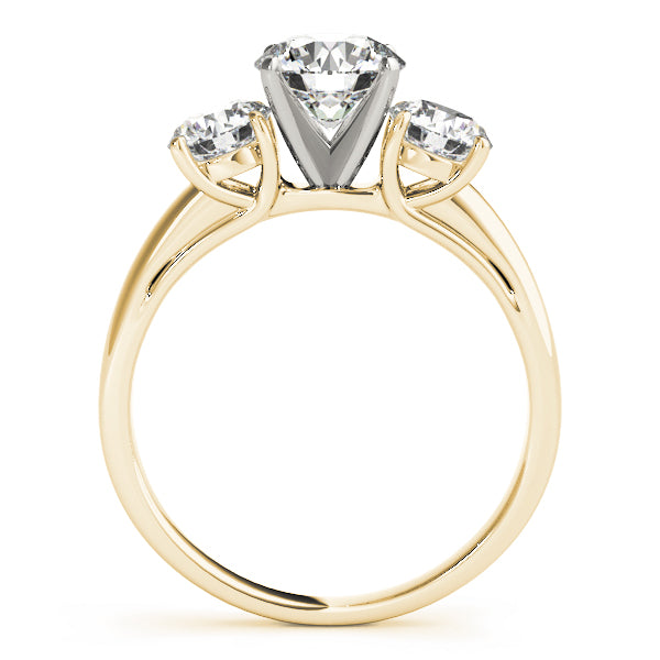 3-Stone Round Trellis Engagement Ring
