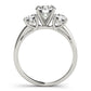 3-Stone Round Trellis Engagement Ring