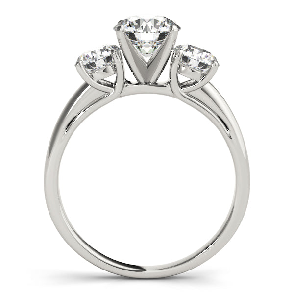 3-Stone Round Trellis Engagement Ring