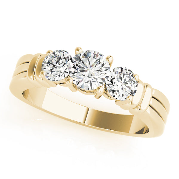 3-Stone Round Engagement Ring