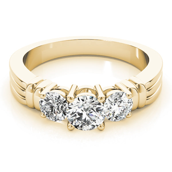 3-Stone Round Engagement Ring