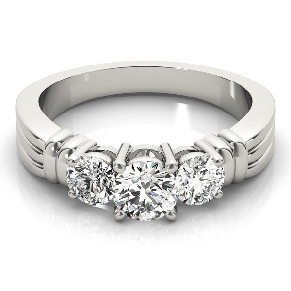 3-Stone Round Engagement Ring