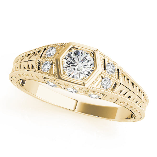 Vintage-Inspired Round Engagement Ring