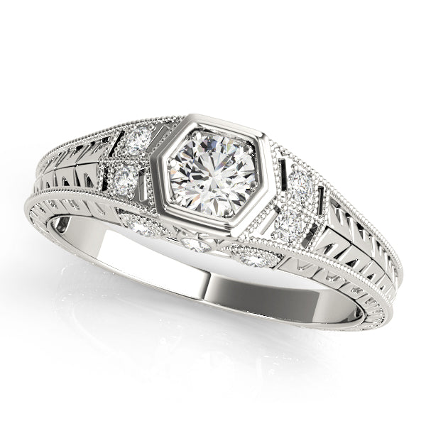 Vintage-Inspired Round Engagement Ring
