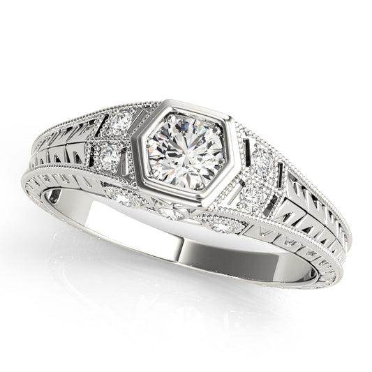 Vintage-Inspired Round Engagement Ring