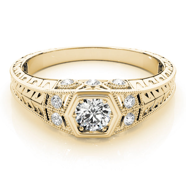 Vintage-Inspired Round Engagement Ring