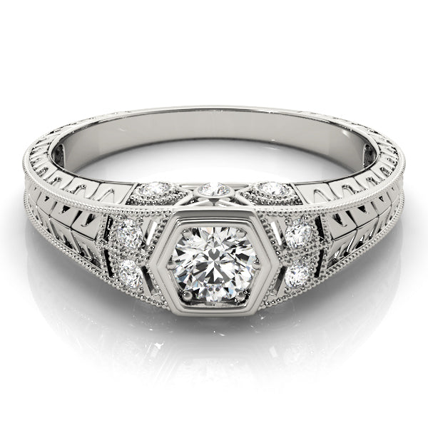 Vintage-Inspired Round Engagement Ring