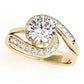 Bypass Swirl Prong In Channel Engagement Ring