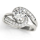 Bypass Swirl Prong In Channel Engagement Ring