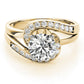 Bypass Swirl Prong In Channel Engagement Ring