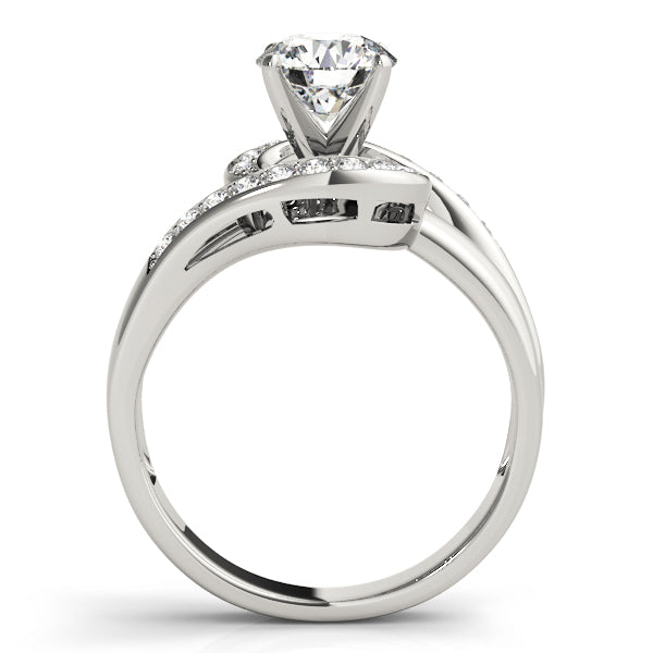 Bypass Swirl Prong In Channel Engagement Ring