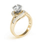 Bypass Swirl Prong In Channel Engagement Ring