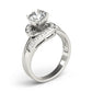 Bypass Swirl Prong In Channel Engagement Ring