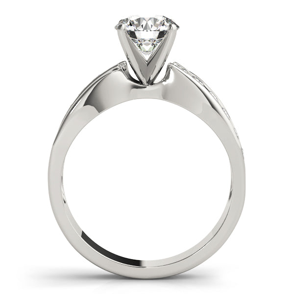 Swirl Channel Set Engagement Ring