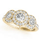 ENGAGEMENT RINGS 3 STONE ROUND