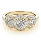 ENGAGEMENT RINGS 3 STONE ROUND