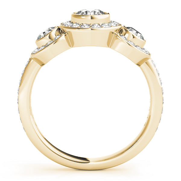 ENGAGEMENT RINGS 3 STONE ROUND