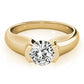 Round Half Bezel Solitaire Engagement Ring