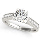 Single Row Prong In Channel Cathedral Engagement Ring