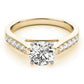 Single Row Prong In Channel Cathedral Engagement Ring