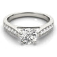 Single Row Prong In Channel Cathedral Engagement Ring
