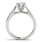 Single Row Prong In Channel Cathedral Engagement Ring