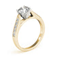 Single Row Prong In Channel Cathedral Engagement Ring