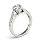Single Row Prong In Channel Cathedral Engagement Ring