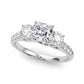 3-Stone Single Row Engagement Ring