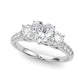 3-Stone Single Row Engagement Ring