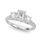 3-Stone Single Row Engagement Ring