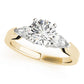 3-Stone Round & Pear Engagement Ring