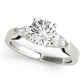 3-Stone Round & Pear Engagement Ring