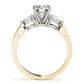 3-Stone Round & Pear Engagement Ring