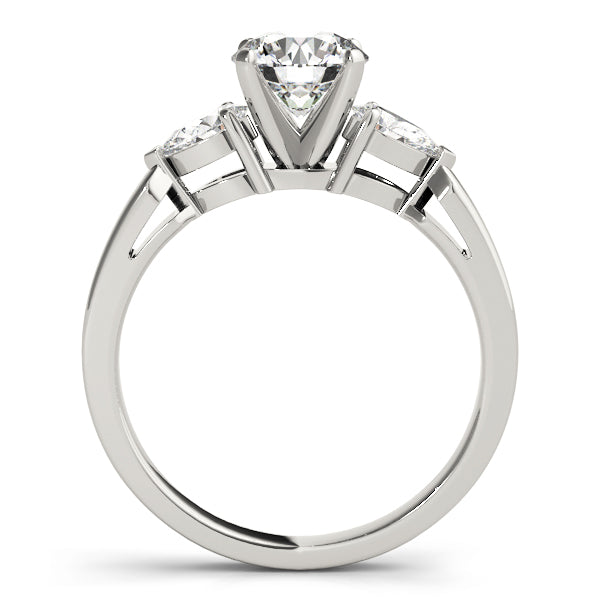 3-Stone Round & Pear Engagement Ring